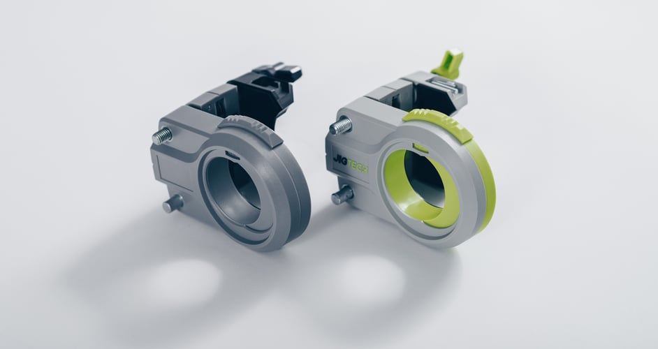 JigTech vacuum cast prototype with final product zoomed in